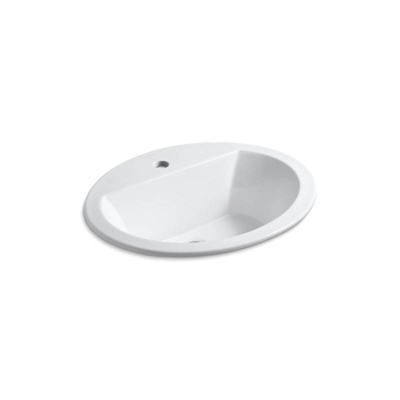 Kohler Bryant® Oval Drop-in bathroom sink with single faucet hole