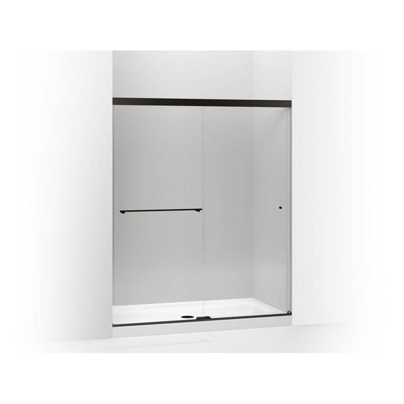 Kohler Revel® Sliding shower door, 70'' H x 56-5/8 - 59-5/8'' W, with 5/16'' thick Crystal Clear glass