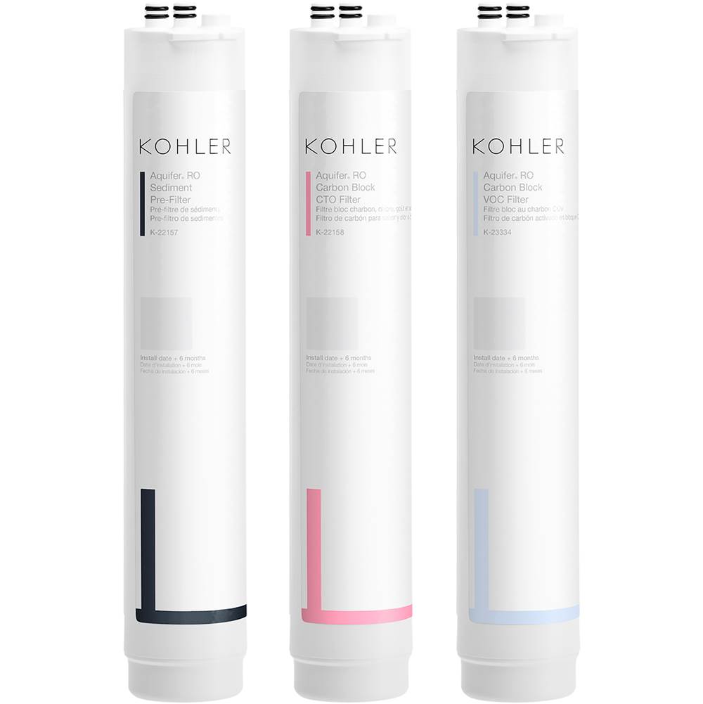 Kohler Aquifer® Reverse osmosis (RO) replacement filter 3-pack