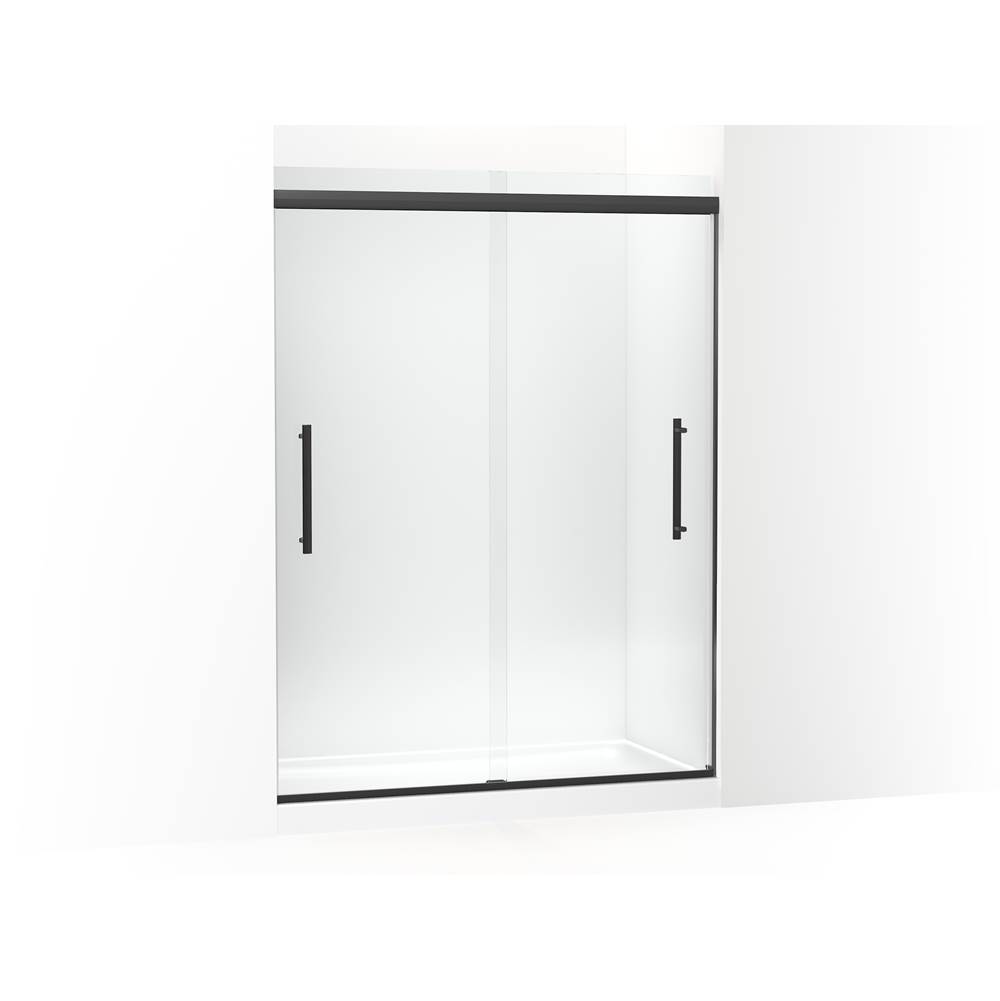Kohler Pleat Frameless Sliding Shower Door, 79-1/16 in. H X 54-5/8 - 59-5/8 in. W, With 5/16 in. Thick Crystal Clear Glass