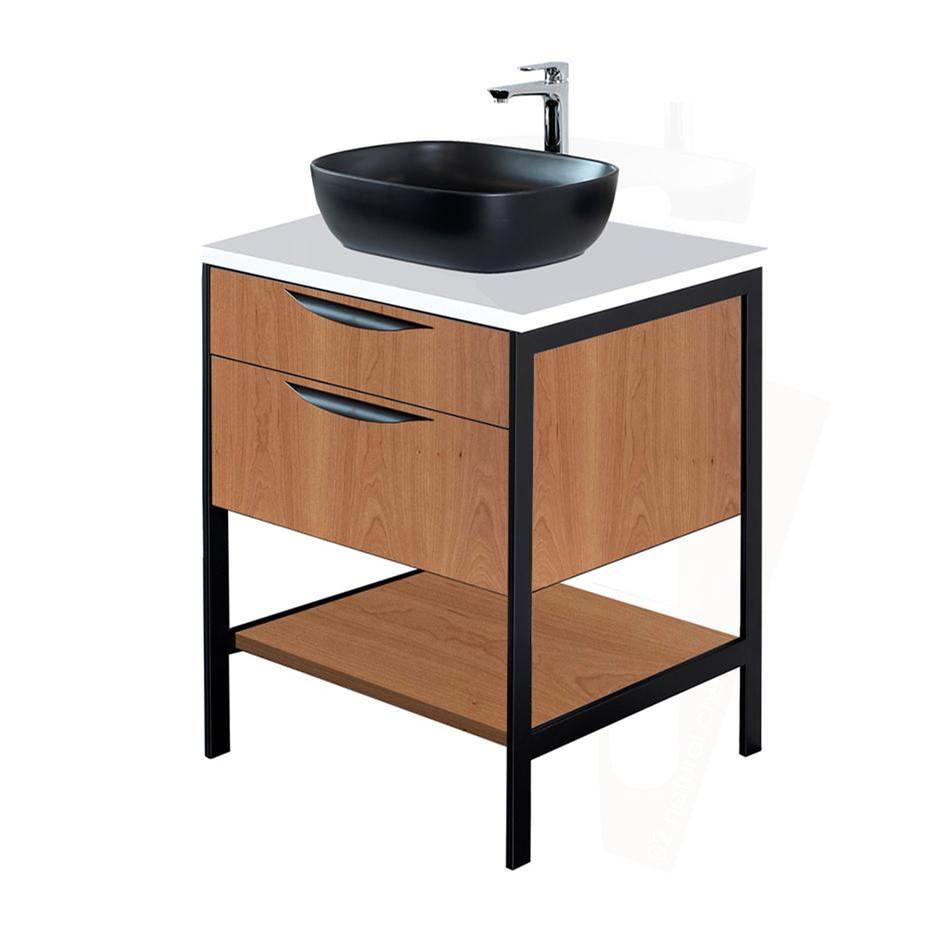 Lacava Countertop  for vanity NAV-UN-24 - faucet holes centered behind the sink unless specified in another location. W: 24'', D: 22'', H: 1''.