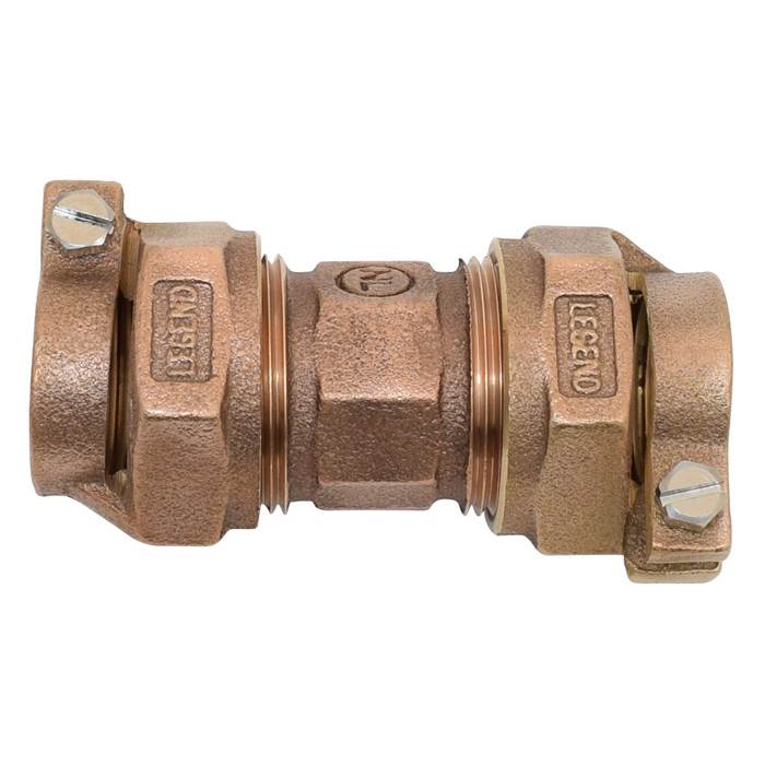 Legend Valve 1'' x 3/4'' T-4325NL No Lead Bronze Pack Joint (PEP) x Pack Joint (CTS) Union