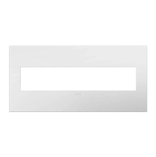Legrand Gloss White-on-White, 5-Gang Wall Plate