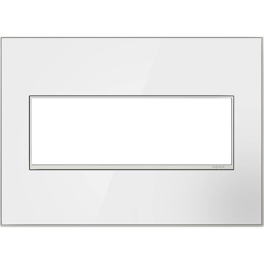 Legrand Mirror White-on-White,  3-Gang Wall Plate