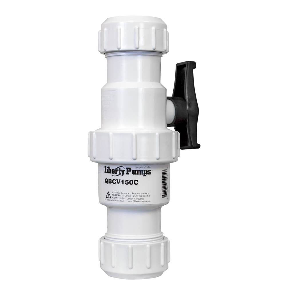 Liberty Pumps Check valve, 1-1/2'' Quiet, compression, combination ball and check valve