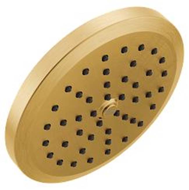 Moen Brushed gold one-function 6-3/4'' diameter spray head eco-performance rainshower