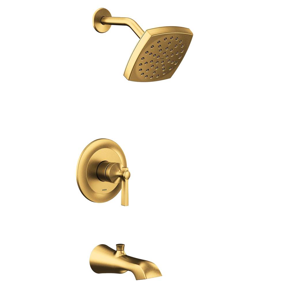 Moen Flara M-CORE 2-Series Eco Performance 1-Handle Tub and Shower Trim Kit in Brushed Gold (Valve Sold Separately)