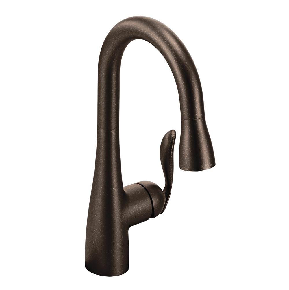 Moen Arbor One Handle High Arc Pulldown Bar Faucet with Reflex, Oil Rubbed Bronze