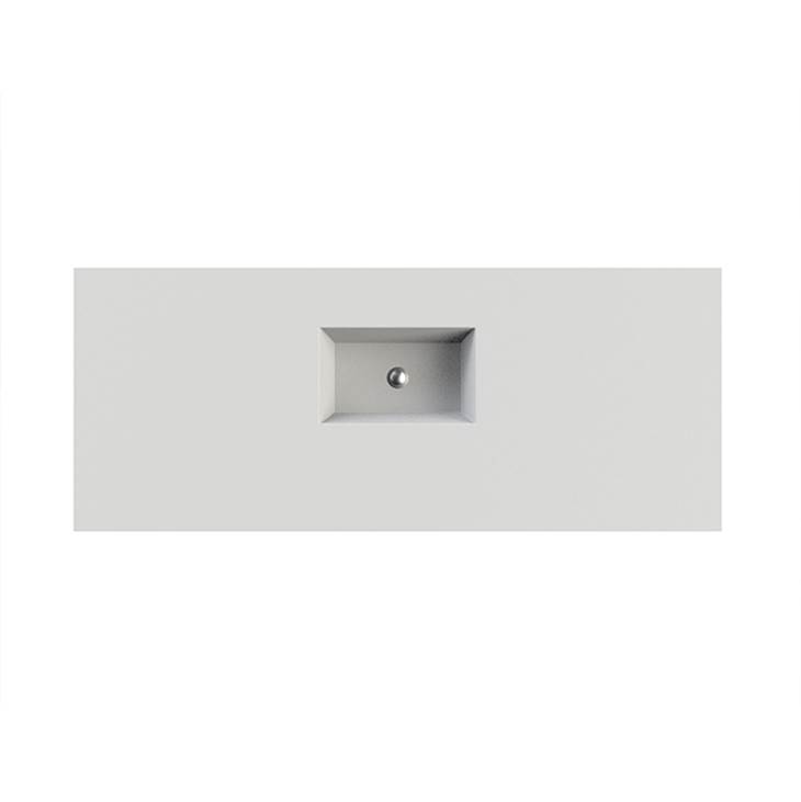 MTI Baths Petra 9 Sculpturestone Counter Sink Single Bowl Up To 24''- Gloss White