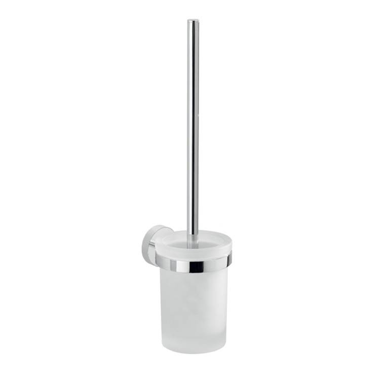 Nameeks Frosted Glass Wall Mount Toilet Brush Holder