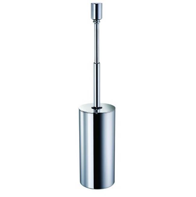 Nameeks Free Standing Brass Round Toilet Brush Holder With Cover