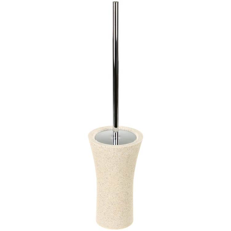 Nameeks Free Standing Toilet Brush Holder Made From Stone in Natural Sand Finish