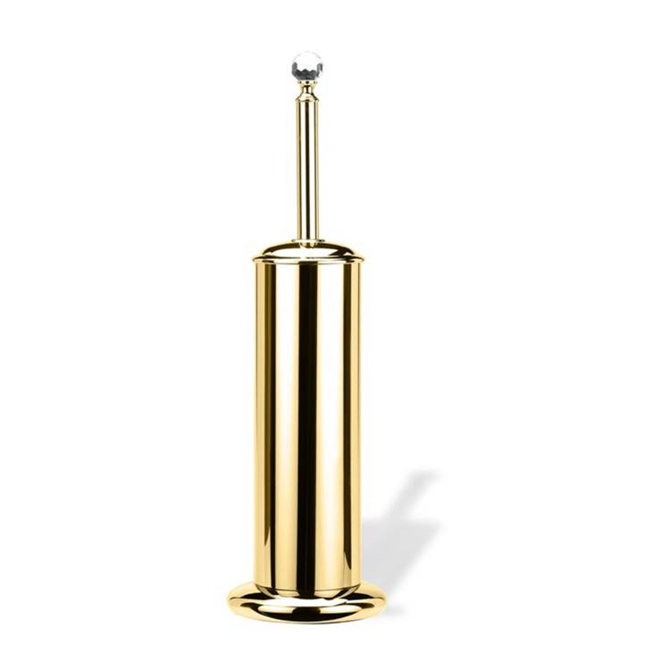 Nameeks Gold Brass Toilet Brush Holder with Crystal Top