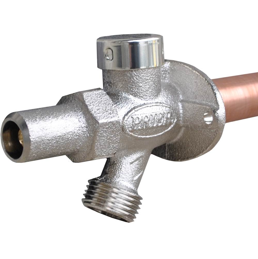 Prier Products P-264T 10'' Quarter Turn - Loose Key - Anti-Siphon Wall Hydrant - 3/4''Mptx1/2''Fpt