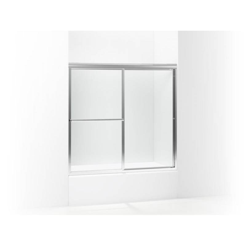 Sterling Plumbing Deluxe Framed sliding bath door, 56-1/4'' H x 54-3/8 - 59-3/8'' W, with 1/8'' thick Clear glass