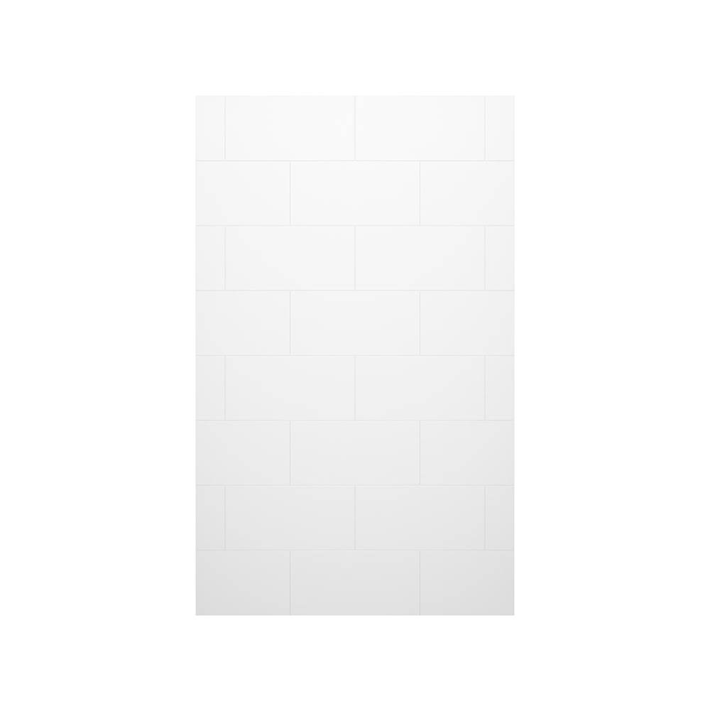 Swan TSMK-8432-1 32 x 84 Swanstone Traditional Subway Tile Glue up Bathtub and Shower Single Wall Panel in White