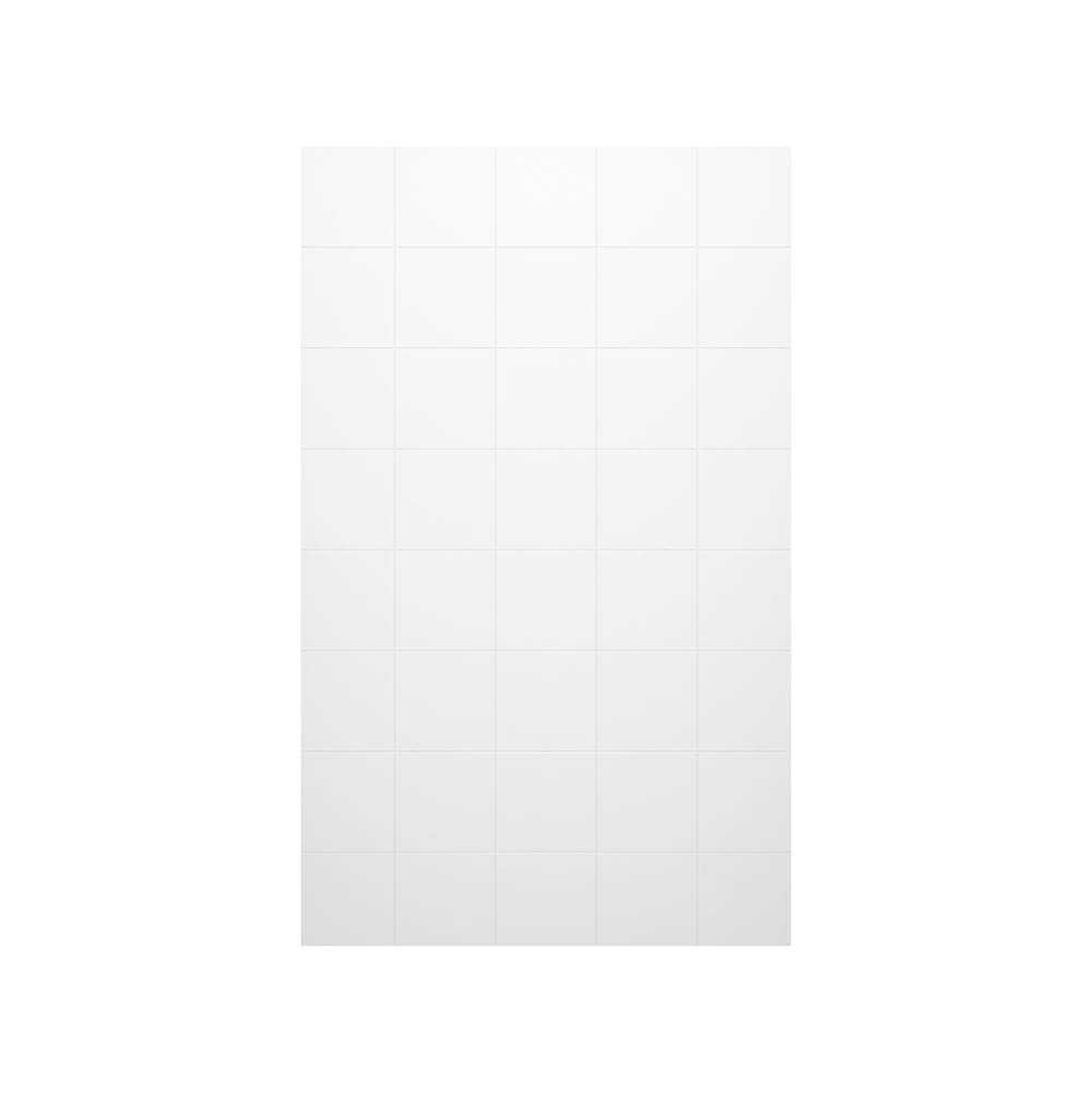 Swan SSSQ-6296-1 62 x 96 Swanstone Square Tile Glue up Bath Single Wall Panel in Tahiti White