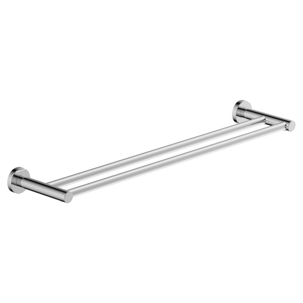 Symmons Dia 24 in. Double Wall-Mounted Towel Bar in Polished Chrome