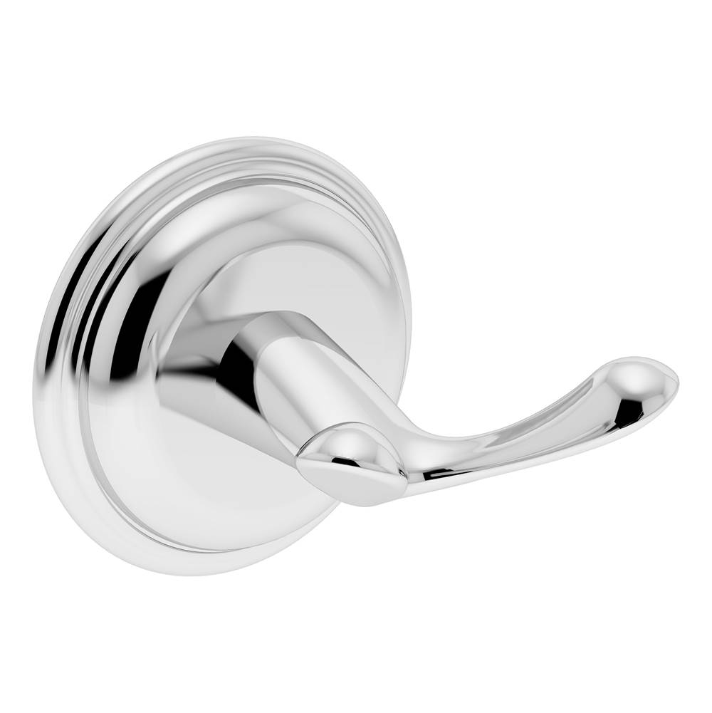 Symmons Carrington Wall-Mounted Double Robe Hook in Polished Chrome