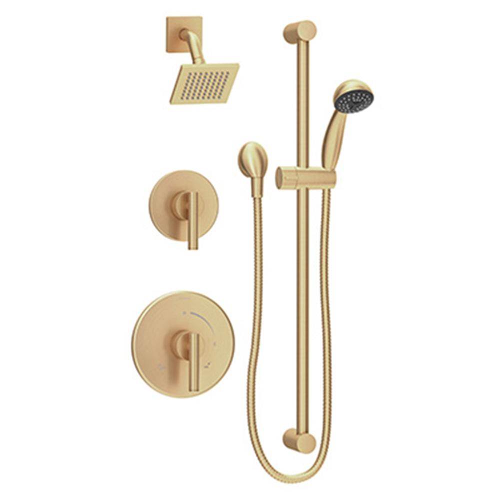Symmons Dia 2-Handle 1-Spray Shower Trim with Hand Shower in Brushed Bronze - 1.5 GPM (Valve Not Included)