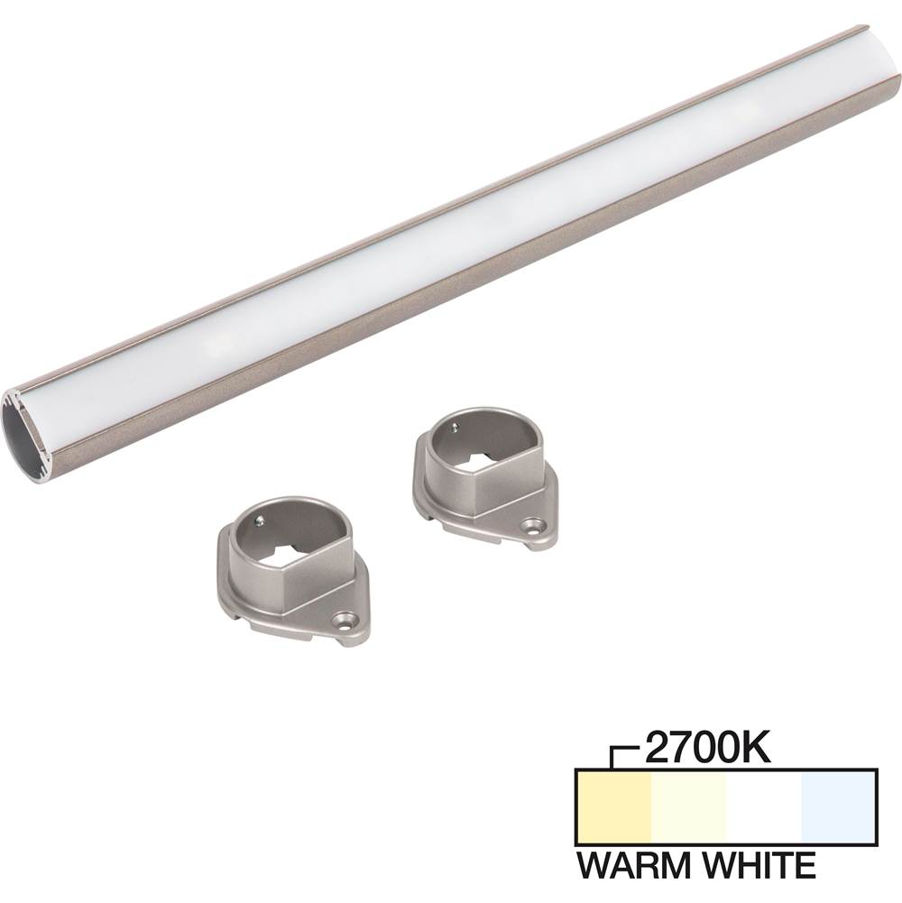 Task Lighting 48'' LED Lighted Closet Rod, Satin Nickel 2700K Warm White