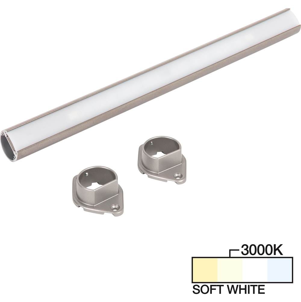 Task Lighting 66'' LED Lighted Closet Rod, Satin Nickel 3000K Soft White