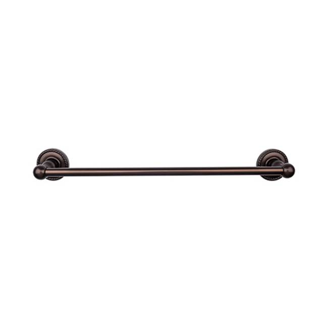 Top Knobs Edwardian Bath Towel Bar 30 In. Single - Rope Backplate Oil Rubbed Bronze