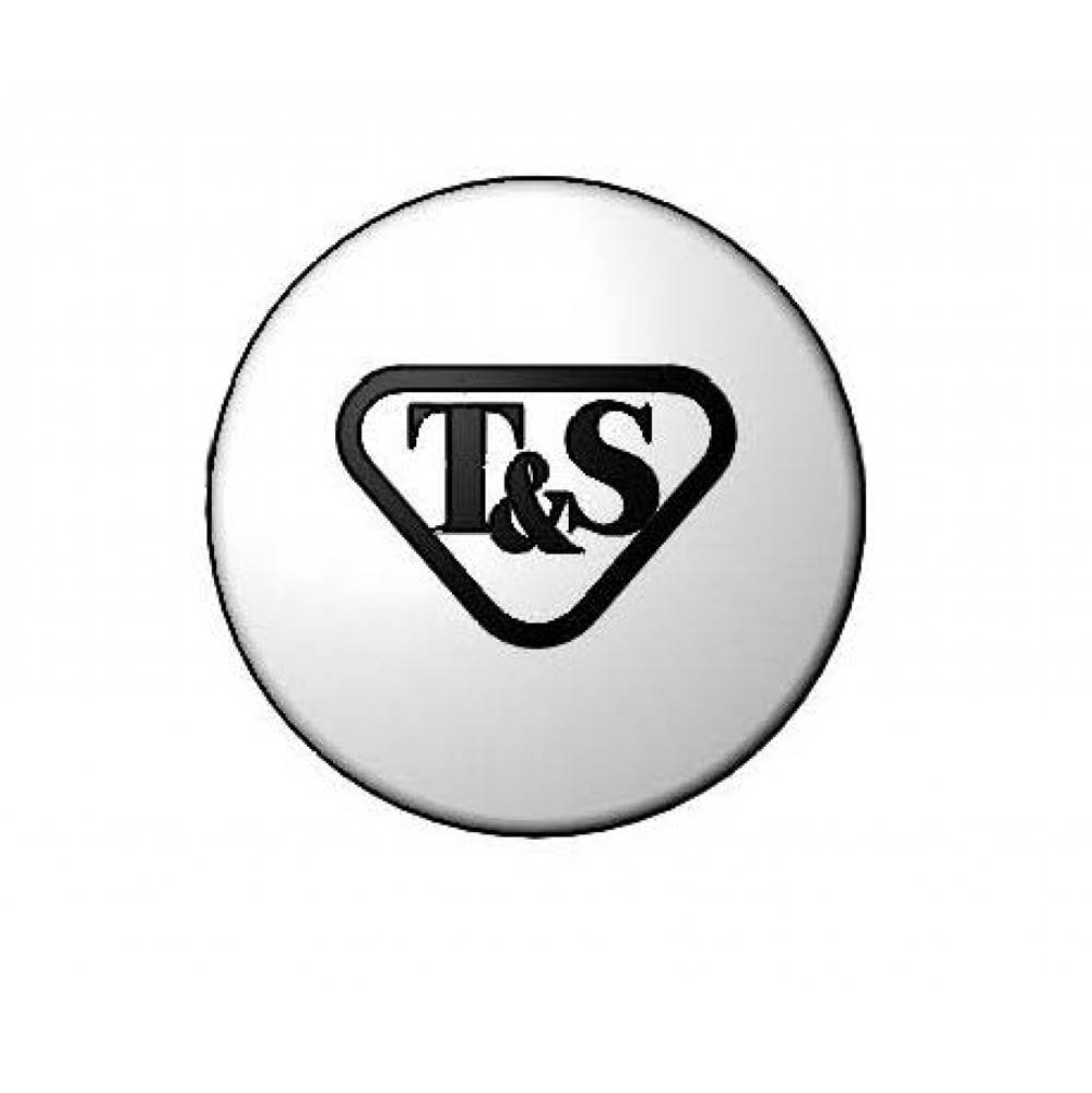 T&S Brass Press-In Index, White, T&S Logo