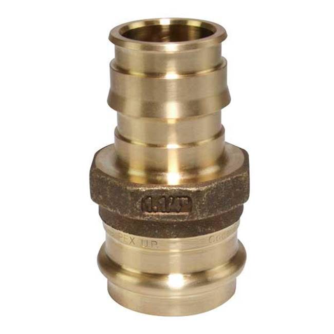 Uponor Propex Lf Brass Copper Press Adapter, 1 1/4'' Pex X 1 1/4'' Copper