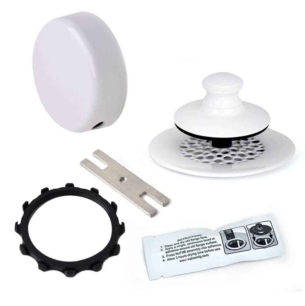 Watco Manufacturing Universal Nufit Innovator Pp Trim Kit - Silicone White Grid Strainer