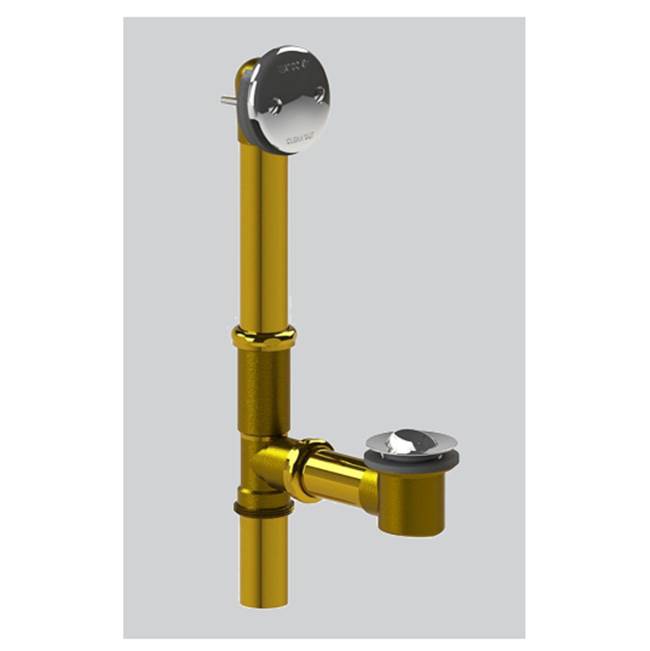 Watco Manufacturing Slip Lock Trip Lever Bath Waste Tubs To 16-In. 20G Brass Brs Polished Brass ''Pvd'' 4 In Extension