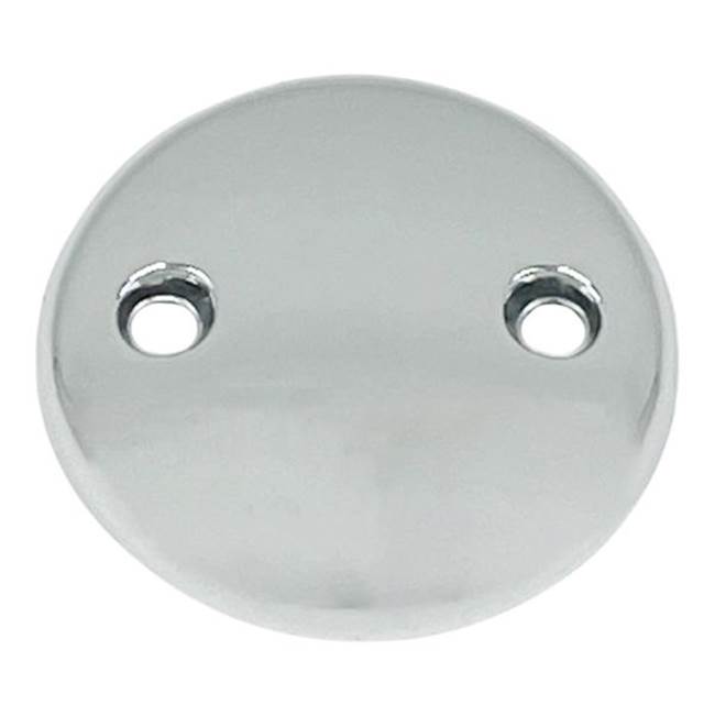 Wal-Rich Corporation Chrome-Plated Blank 2-Hole Waste/Overflow Plate