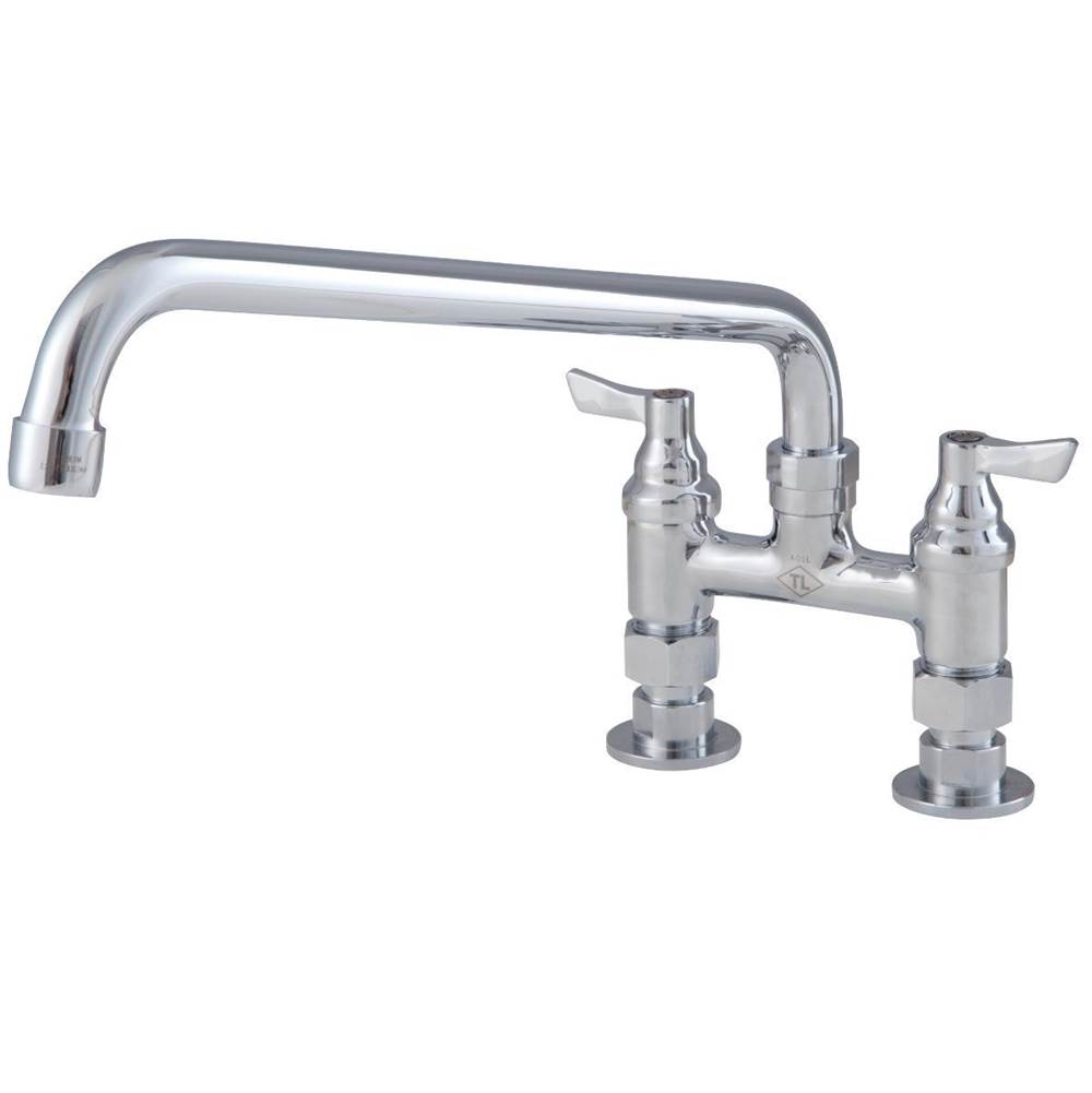 Watts Lead Free Economy 4 In Deck Mount Faucet With 12 In Swivel Spout